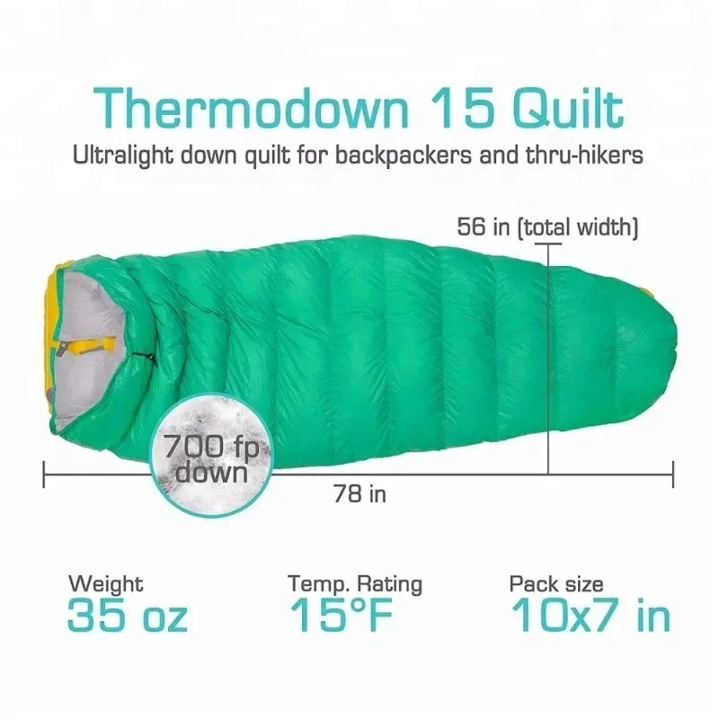 Down multifunctional camping hammock quilt  Outdoor topquilt underquilt  Blanket waterproof