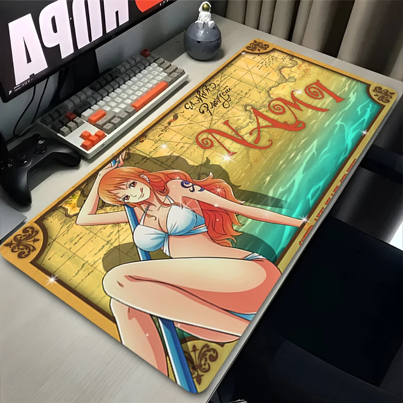 Mouse Pad O-One Piece Gaming Mouse Pad XXL Speed Rubber Cartoon Big Computer Desk Mat PC E-Sports Available Sizes Mousepad