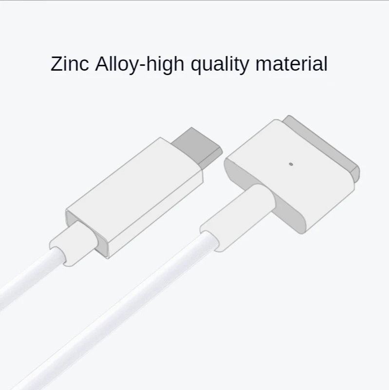 USB Type C for Magsaf* 1 2 Cable Cord Adapter for MacBook Air A1436 A1465A1466 45W 12/13\