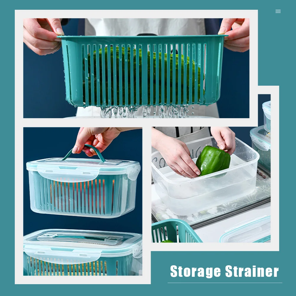 

5 Pcs Drain Basket Storage Frame Fruit and Vegetable Washing Kitchen Draining Container Drying Drainer for Food Pp Cleaning