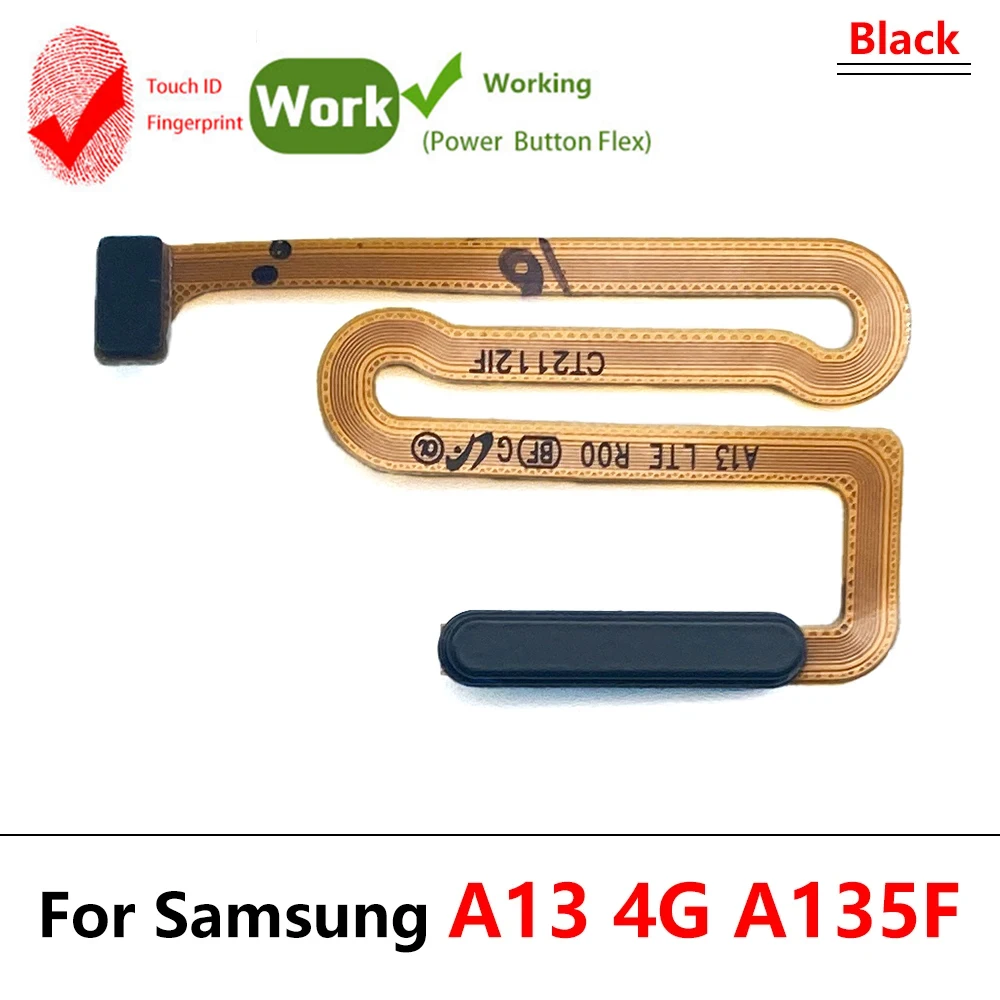 NEW Tested Repair Back Fingerprint Sensor Keypad Flex Cable Touch ID Connect Home Button Flex Cable For Samsung A13 5G 4G