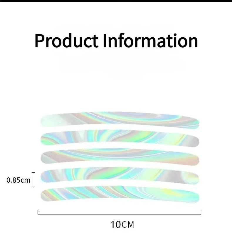 20Pcs Bicycle Reflective Wheel Stickers Car Reflective rim tape Luminous Fluorescent Color Wheel Decoration Moto Night Stickers