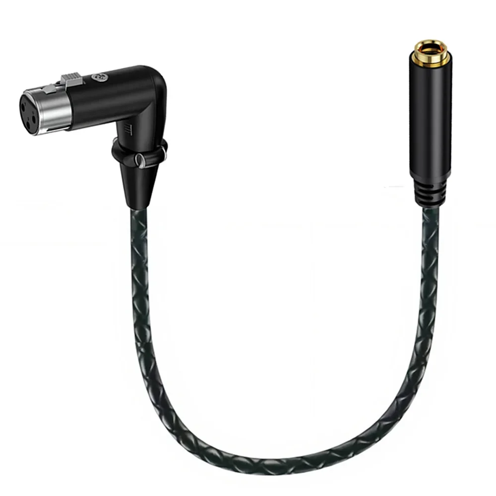 6.35mm TRS Female To 3Pin XLR Female Balanced Braided Audio Cable Straight/Elbow Plug 0.3/2/3/5M For Mic Mixer Studio Monitor