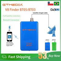 GTMEDIA Satellite Meter V8 Finder BT05/BT03 DVB-S2 Android/IOS System Signal Satellite Finder Bluetooth Connection 60Mbps Brazil