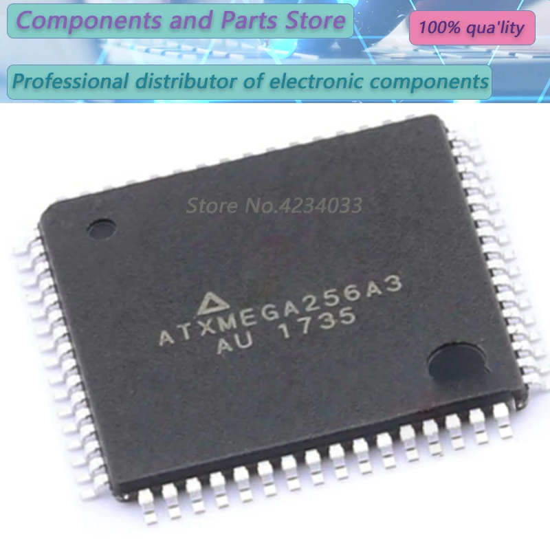 1PCS  ATXMEGA256A3-AU  ATXMEGA256A3-A  XMEGA256A3  QPF-64  NEW100%  ATXMEGA256A3-AU