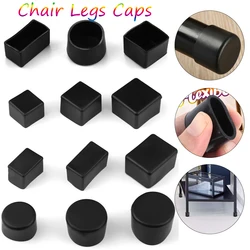 4 Pcs Rubber Chair Leg Caps Table Foot Dust Socks Cover Pads Pipe Plugs Flexible Floor Protectors for Patio Furniture Leveling