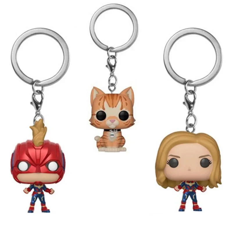 Funko POP Captain Marvels arrive le chat porte-clés jouet poupée en vinyle garçon fille amie cadeau d'anniversaire jouet d'action Collection Fans de films  26