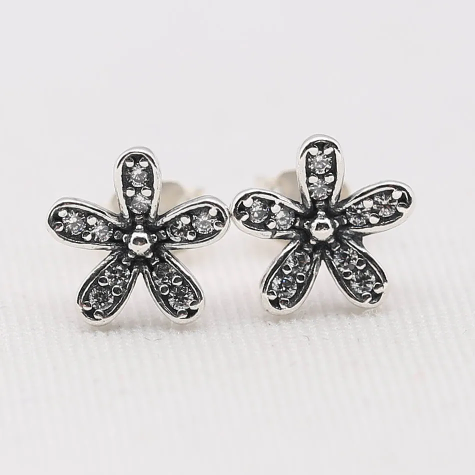 

Серьги-гвоздики женские из серебра 925 пробы с кристаллами