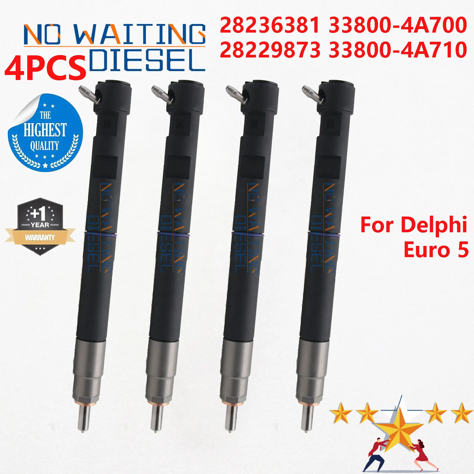 4PCS Automobile Engine Part 28236381 28229873 Injector Part Numbers 338004A700 338004A710 For Delphi Euro 5 Auto Parts