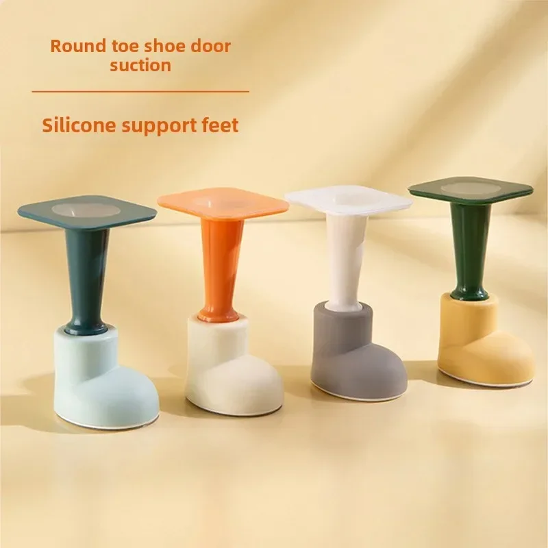 Silicone Door Stopper No Punching Required Anticollision Gate Blocker Creativity Mini Shoes Door Collision Silent Door Stops