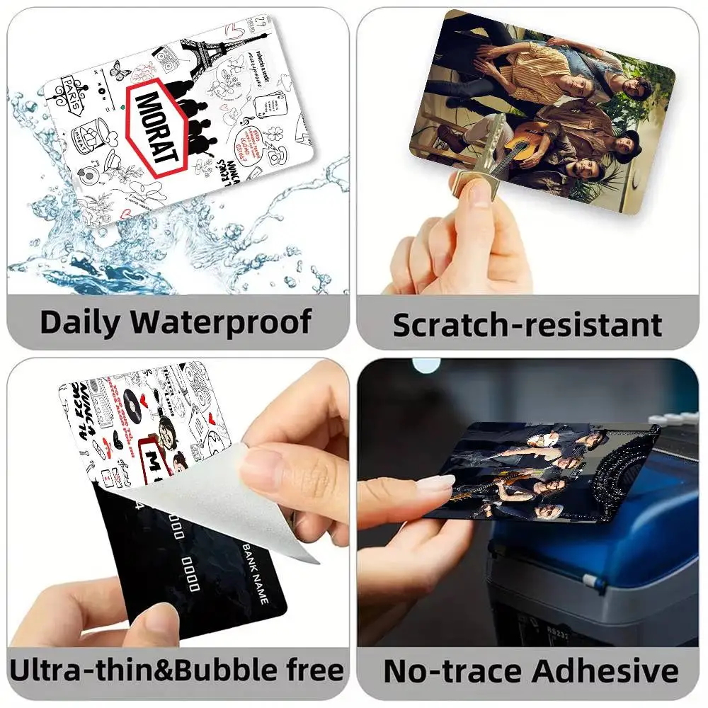 M-Morat Band Button Lapel Anime Credit Card HD Stickers Small Chip Waterproof Sticker Game Card Decal Gift