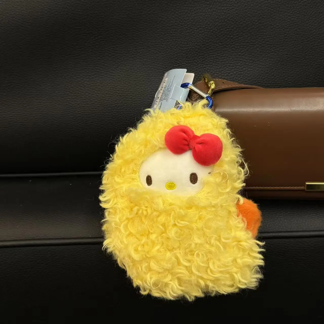 

Sanrio Hellokitty Japanese handmade fried shrimp tempura hellokitty bag pendant plush doll kt hanging ornament keychain