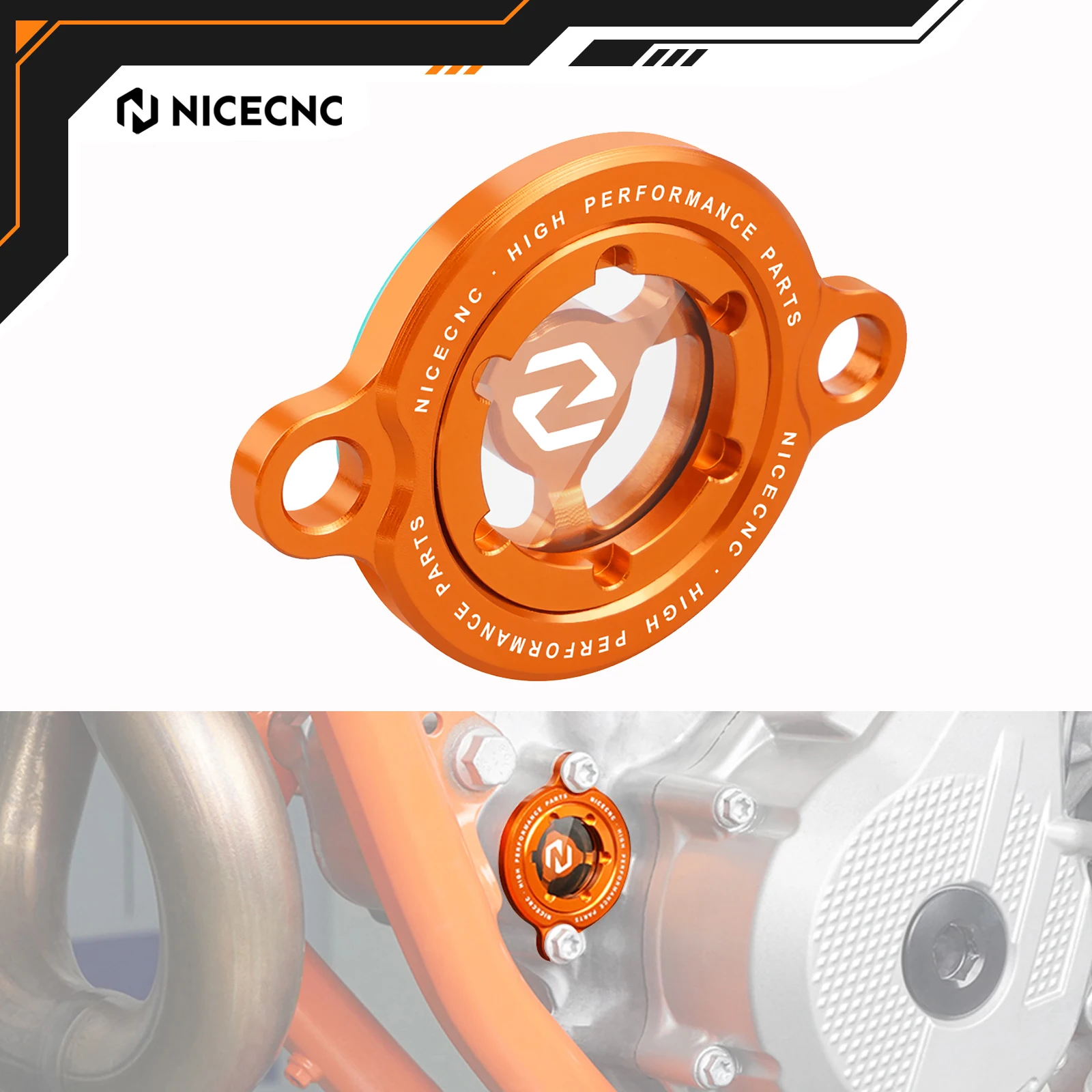 

NICECNC For KTM EXC-F 350 SXF 450 XC-F 250 EXCF 500 2017-2025 XCF-W 250 2014-2016 450 SMR 2009-2010 Engine Oil Filter Cap Cover