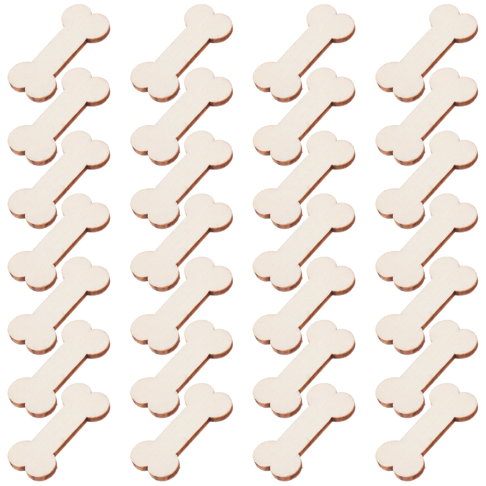 

100pcs Wooden Dog Bones 3x1 4x0 3cm Unfinished Crafts DIY Projects Christmas Ornaments Wall Mounts Tags Signs Sewing