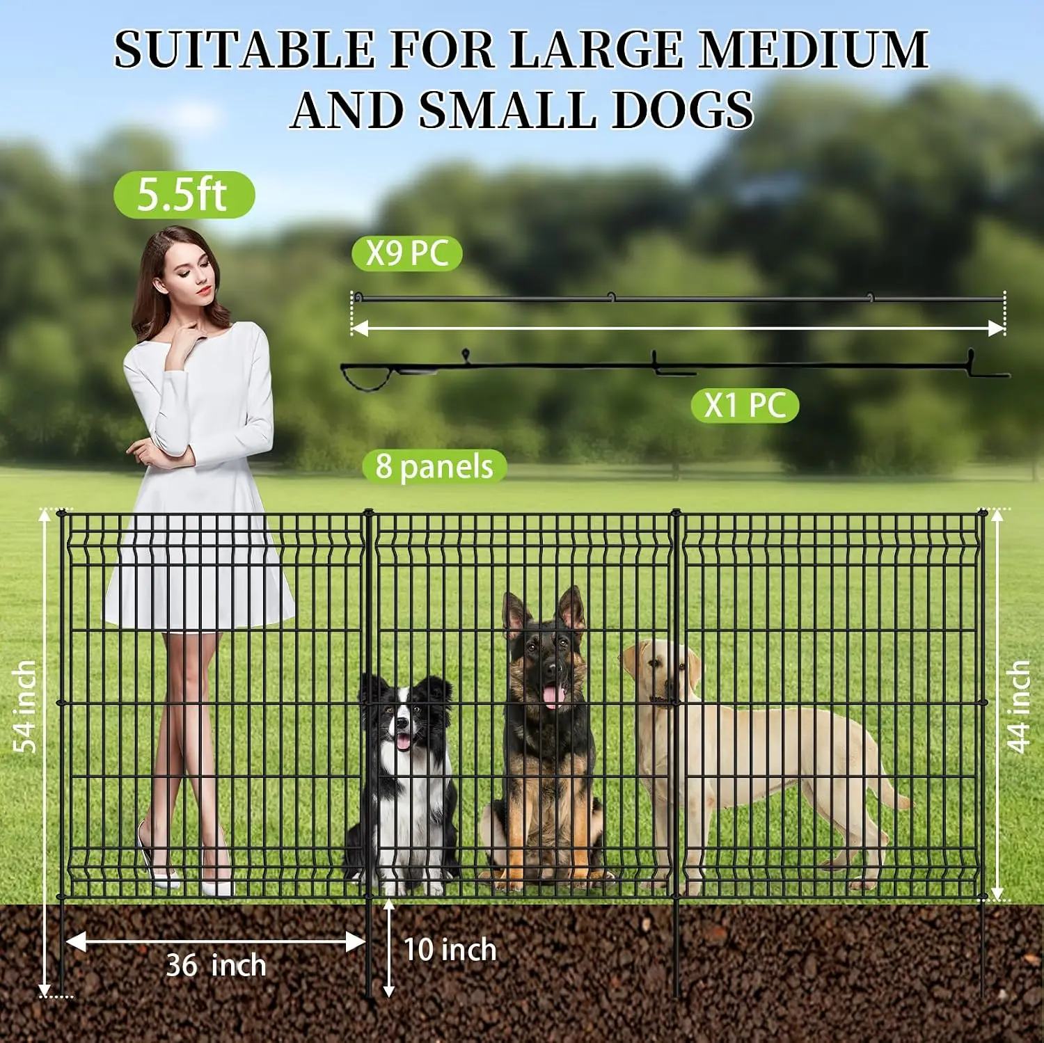 No Dig Fence Outdoor Dog Fences,Total 44