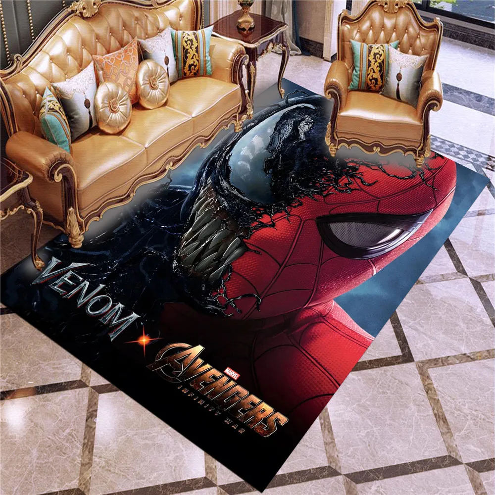 Marvel Superhero Spider Man Home Decoration Rug Venom Pattern Large Area Living Room Kitchen Creative Carpet Bedside Floor Mat