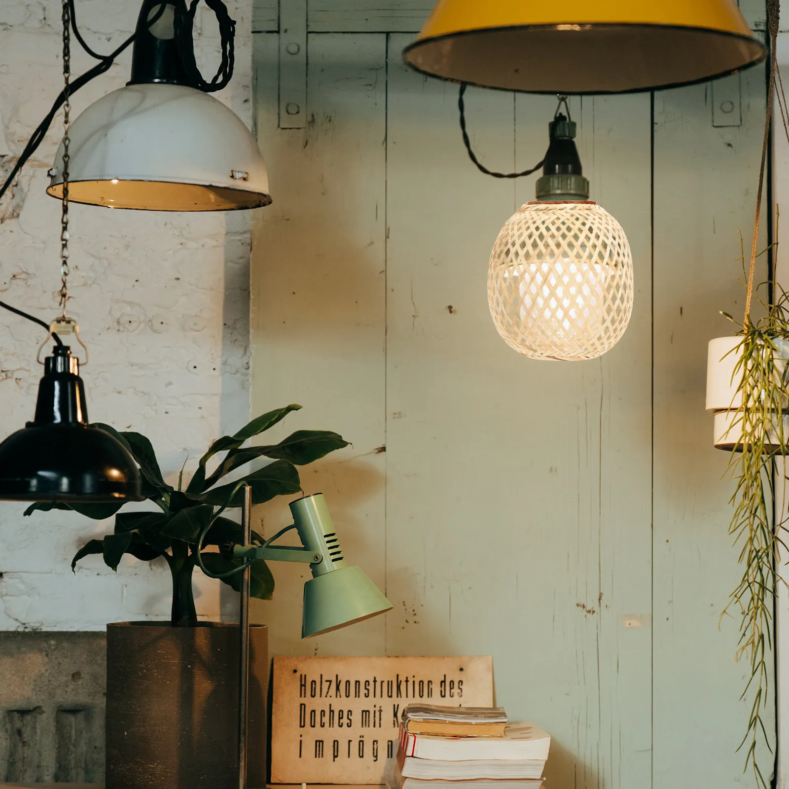 

Bamboo Lamp Shade Weaving Design for Table Floor Hanging Lamp Replacement Light Cover Household Hotel Decorative Rustic Style