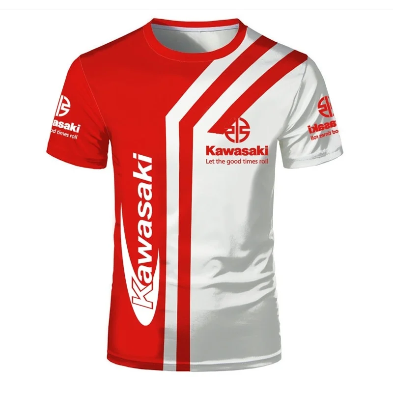 

Kawasaki Motorcycle Racing Team Logo Printed Men Women T-Shirt Quick Drying Clothing Sportswear Short Sleeve Moto Fans Tops