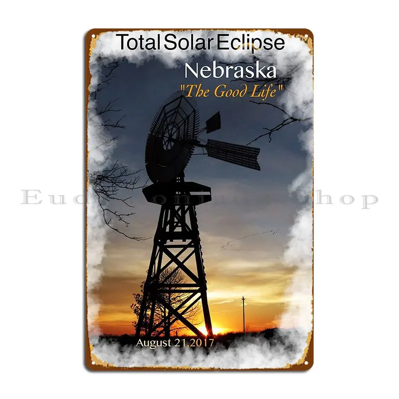 2017 Total Solar Eclipse In Nebraska Metal Plaque Poster Club Bar Party Custom Customized Cinema Tin Sign Poster