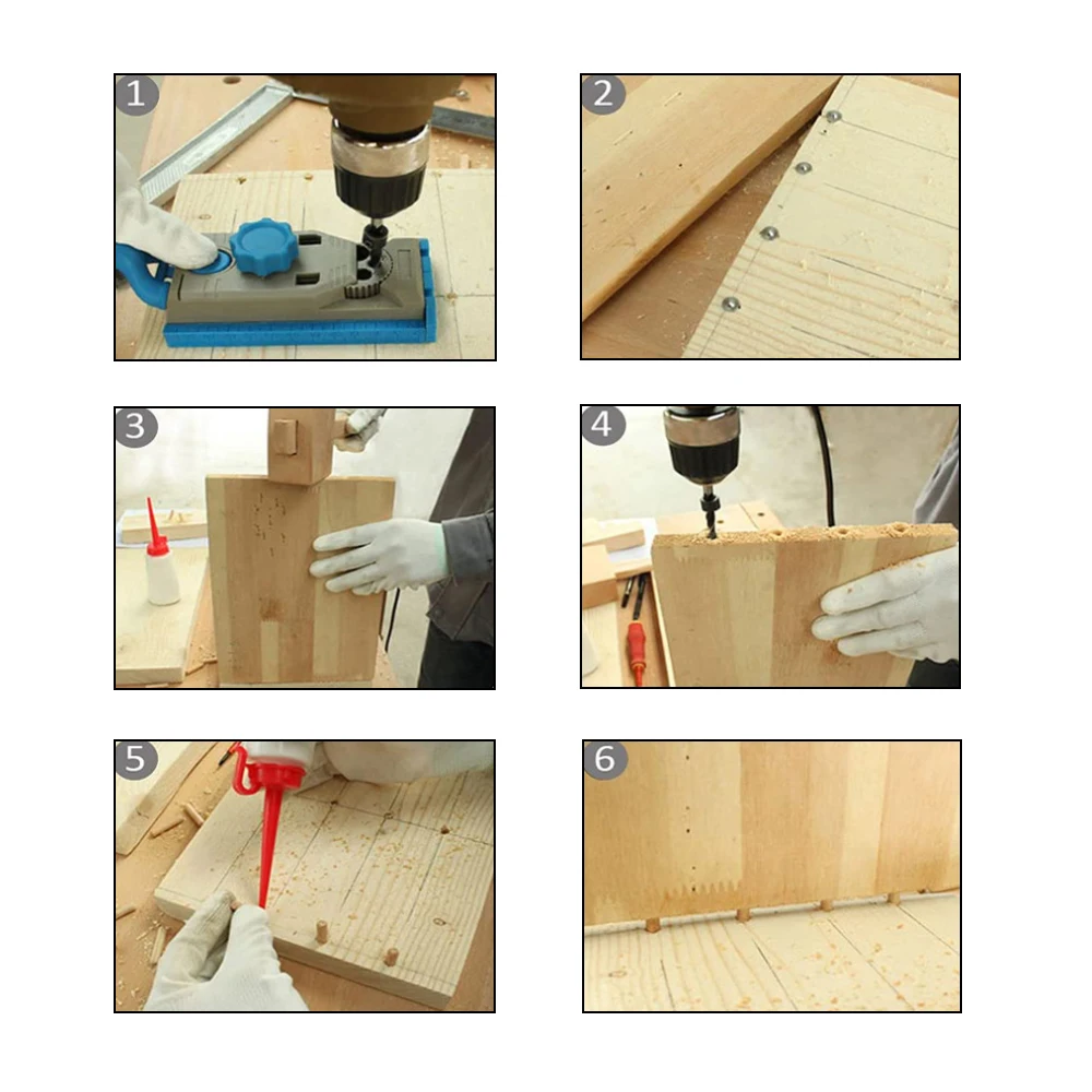 LAVIE 4 Stück Holzbearbeitung Log Locator Dübel Möbel Positionierungswerkzeuge Zapfen Top Protokolle Holzstift Körner Zubehör DB05005 – Detail 2
