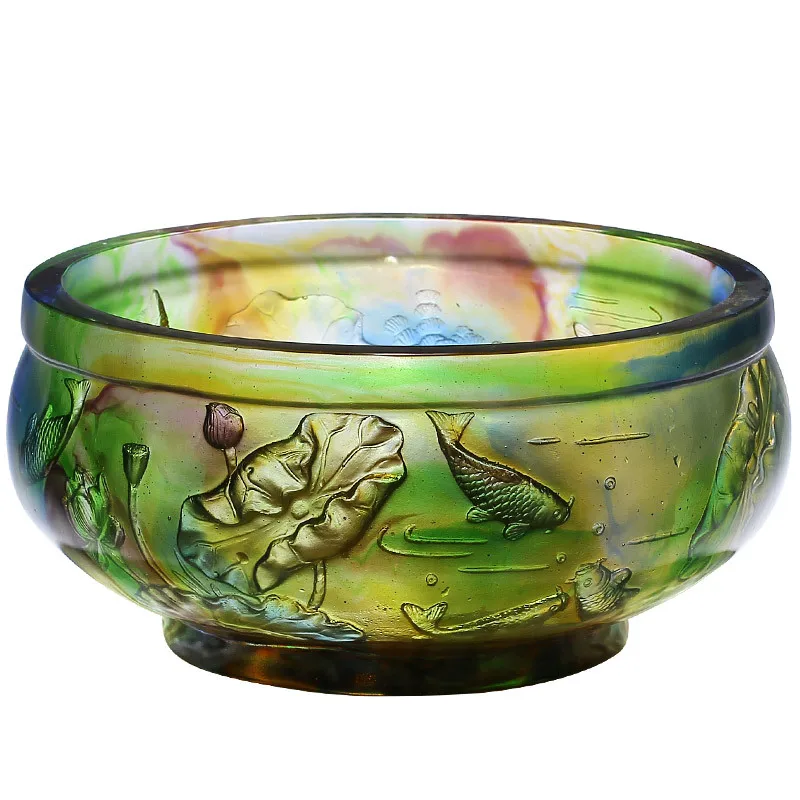 

Cornucopia crystal fish home ornaments office entrance decorations