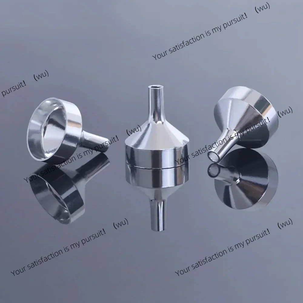 1/5 Piece Mini Metal Aluminum Funnel with Removable Filter Wide Port