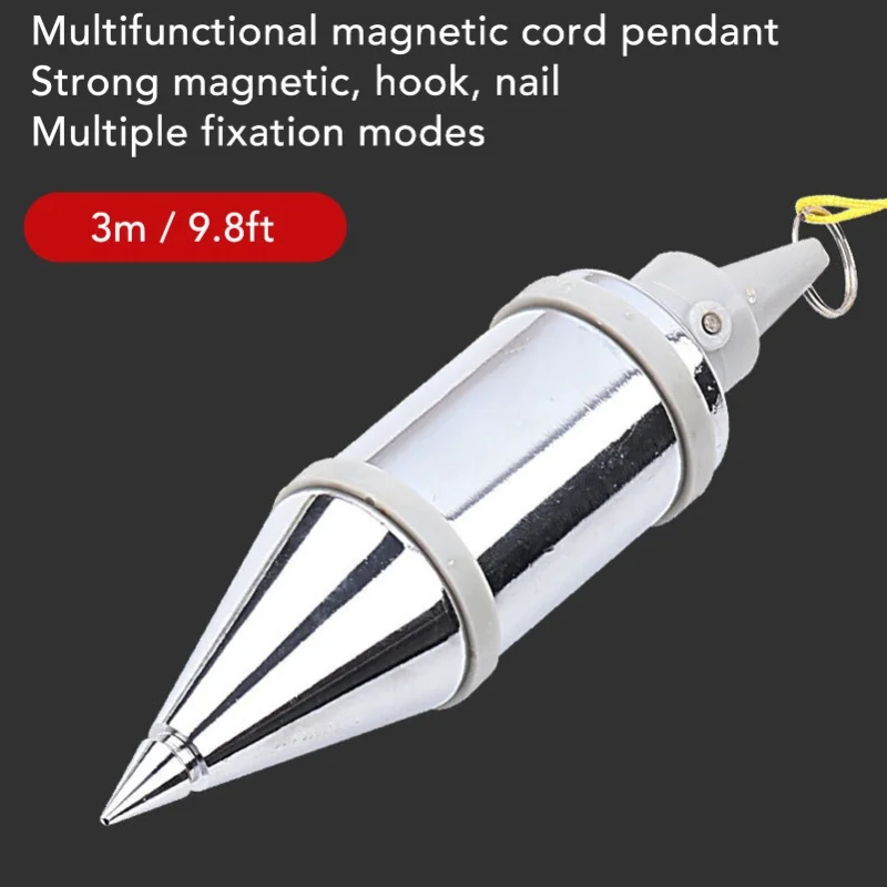 Magnetic Wire Hammer Quickly Stabilize Resistance Adjustable Flexible Hammer Line Plumbbob For Vertical Measurement