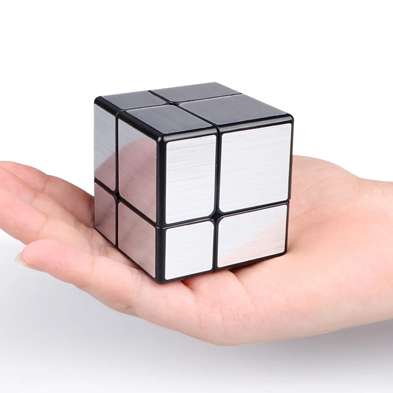 New Qiyi 3x3 Magic Mirror Cube Puzzle 3x3x3 2x2 Silver Gold Stickers Speed Cubes Professional Learning Toys For Children Gift