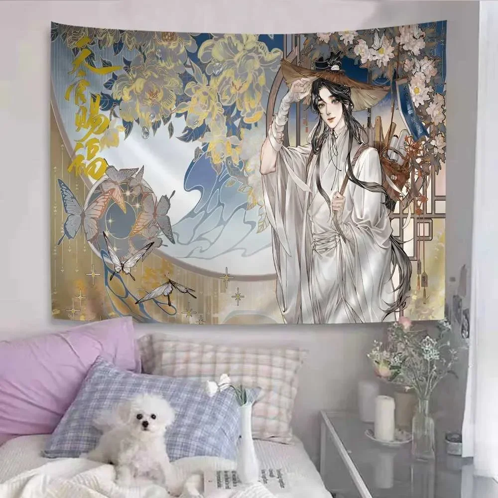 Tian guan ci fu Cartoon Tapestry Art Science Fiction Room Home Decor Wall Hanging Sheets Z260813
