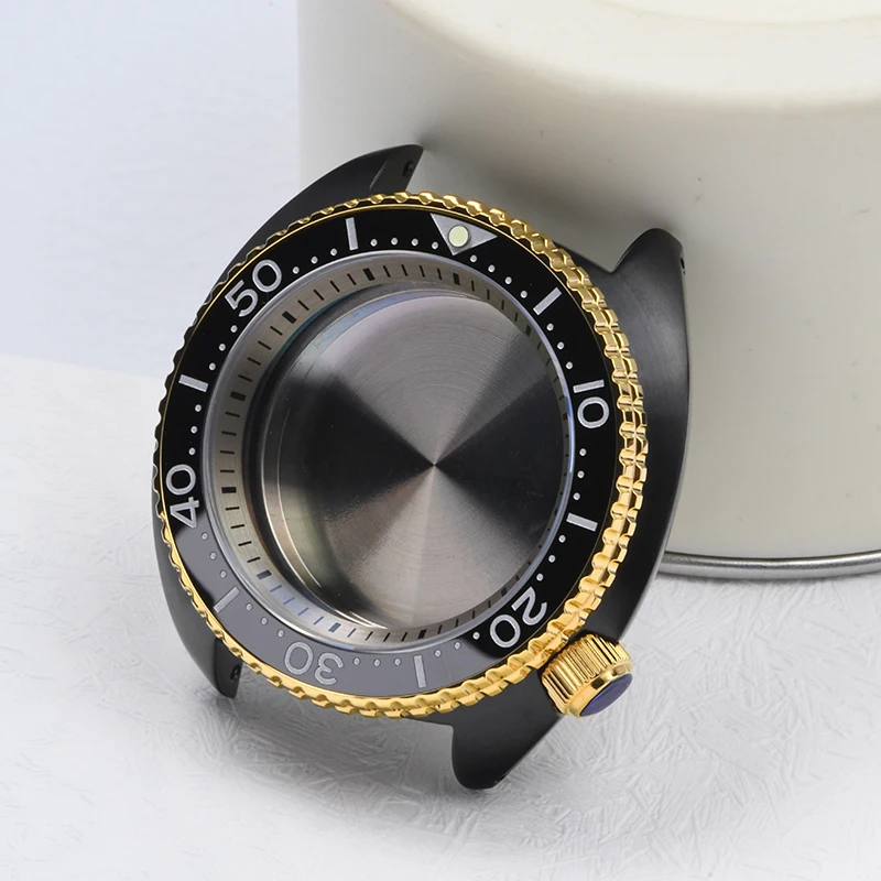 

Abalone 6309 Watch case C3 Luminous Sapphire glass Diving watch case fits Seiko for NH35/NH36 Automatic Movement Watch mod