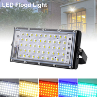 High Transmittance 50W RGB LED Floodlight 220V IP65 Waterproof Super Bright Landscape Light for Outdoor Garden Lawn