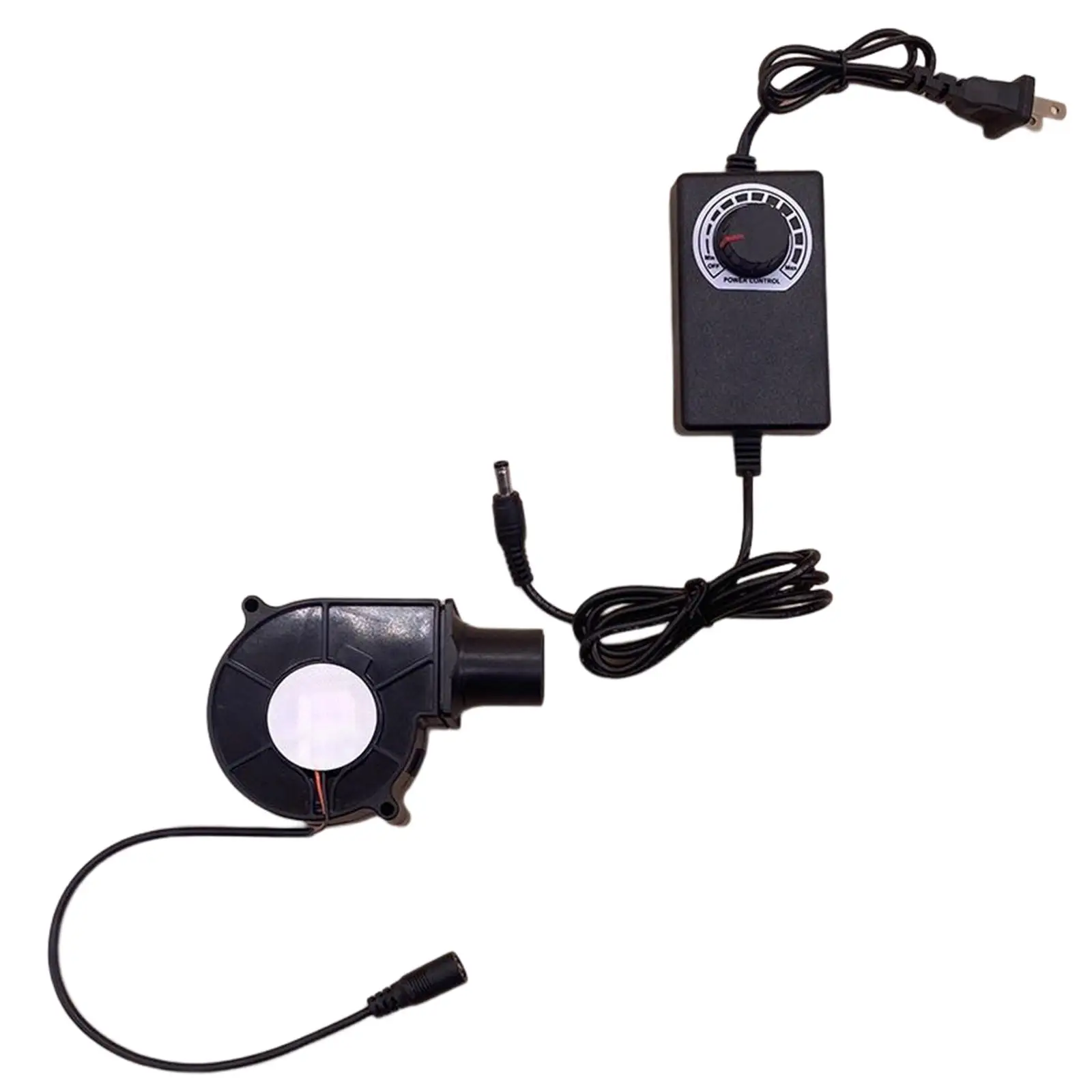Mini BBQ Fan Air Blower Starter for Charcoal Grill Camping Stove with DC Power Adapter