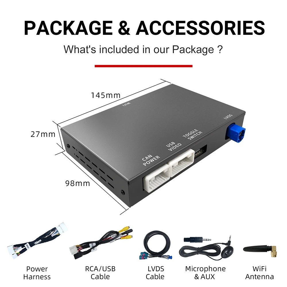 Wireless CarPlay For Dodge Challenger Journey 2013-2016 Original Car Screen Upgrade Wireless CarPlay Android Auto Decoder Box