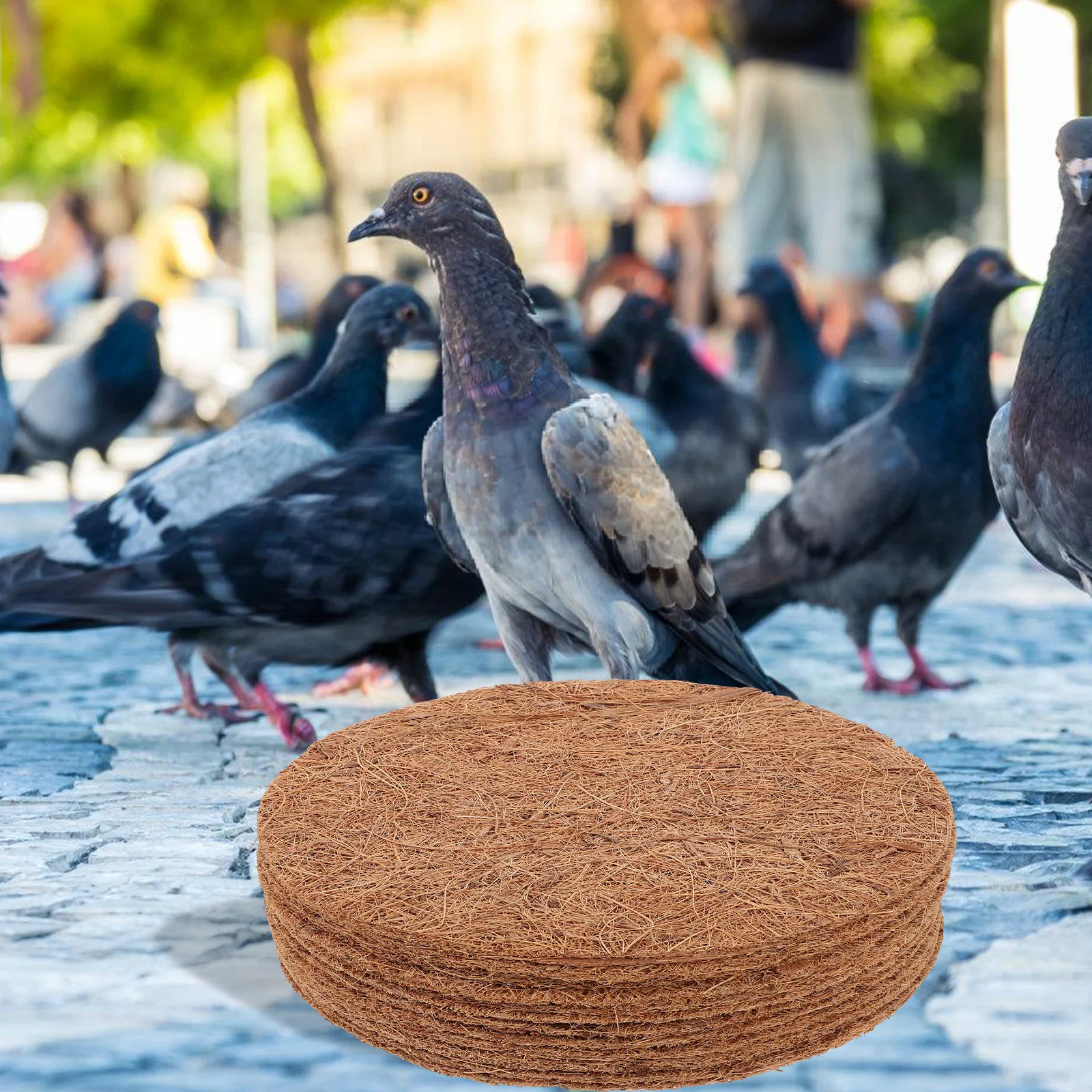 

12 Pcs Bird Nesting Pads Fiber Pet Mat 20CM Bird Nesting Pads Pigeon Supply Eggs Mats Bedding Durable Natural Safe