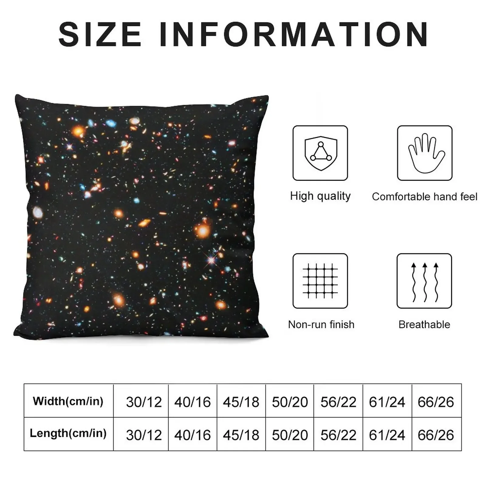 Hubble Extreme Deep Field Throw Pillow Decorative Cushion Ornamental Pillow pillow