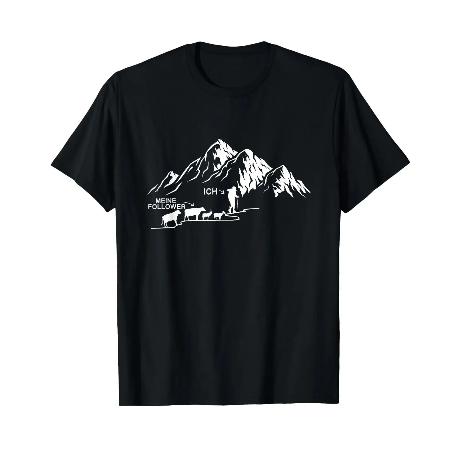 Ich Meine Follower Wandern Bergsteiger Berg Wanderausflug T Shirt vintage Washed fashion Stretched Top For Everyday Wear