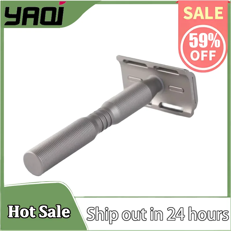 

Легкая безопасная бритва YAQI Ghost Titanium — для прецизионного бритья, парикмахерская — роскошные предметы для ухода за волосами