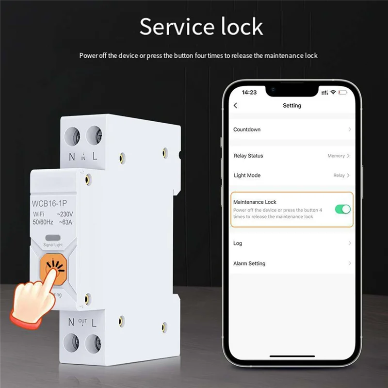 Tuya Wifi interruptor de circuito inteligente 63A 1P aplicación Smart Life módulo temporizador compatible con Alexa Google Home Alice Control de voz