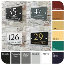 Customized House Signs Contemporary Residential Address Plaques Acrylic Door Plates Home Number Street Name and Business Plaques