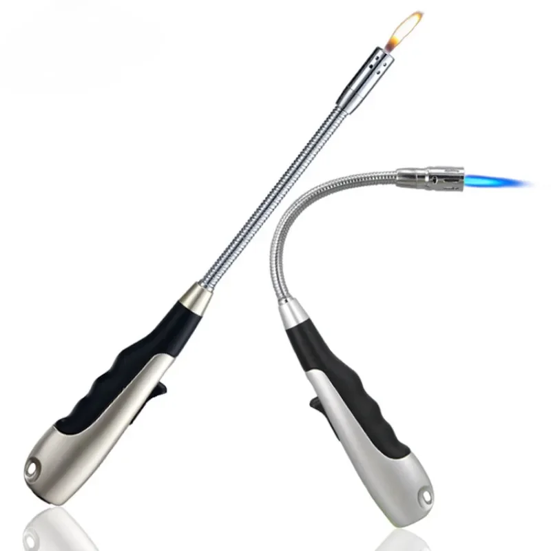 

Open Flame Ignition Gun Kitchen Incense Candle Outdoor Barbecue Camping Windproof Blue Flame Igniter Metal Hose Ignition Gun New
