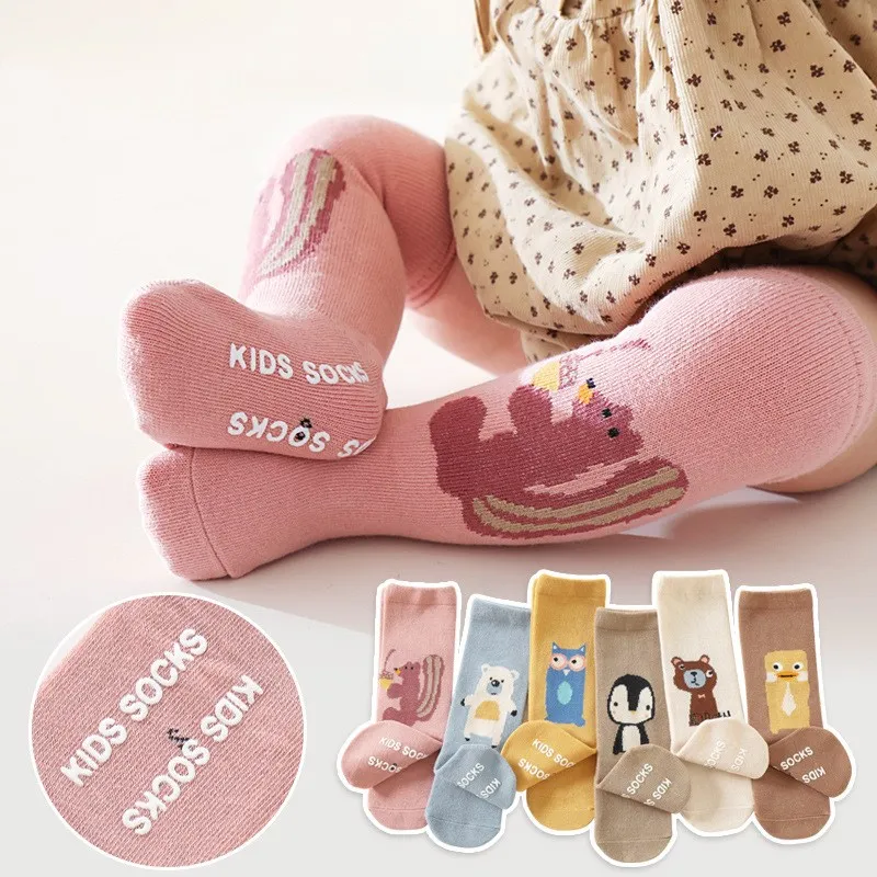 Baby Socks Summer Mesh Thin Slip Socks Newborn Cartoon Anti-mosquito Socks Children's Knee Socks Kids' Accessories