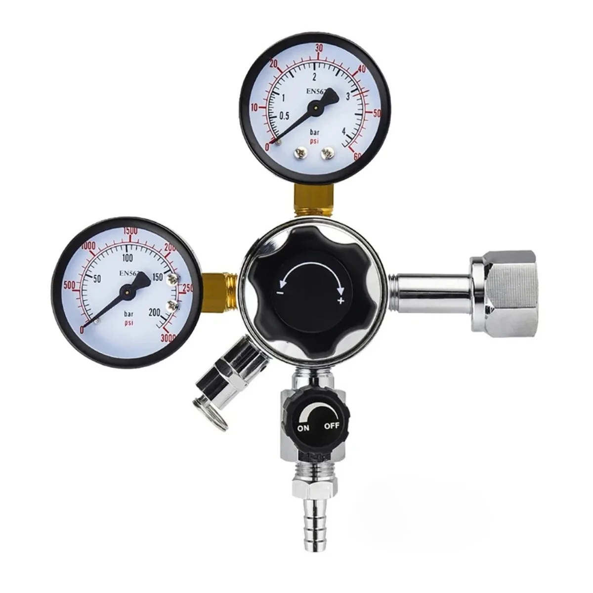 Precision CO2 Pressure Regulator Dual Gauge Safety Valve 3000PSI Beer Keg Controller Homebrew Carbonation Draft Tool Kit