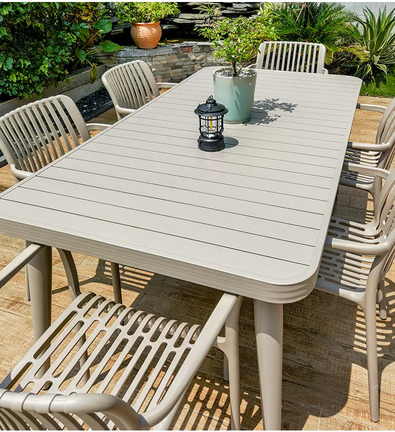 & Aluminum Alloy Table and Chair Courtyard Villa Table and Chair Outdoor Display Outdoor Garden Terrace Open-air Balcony Leisure