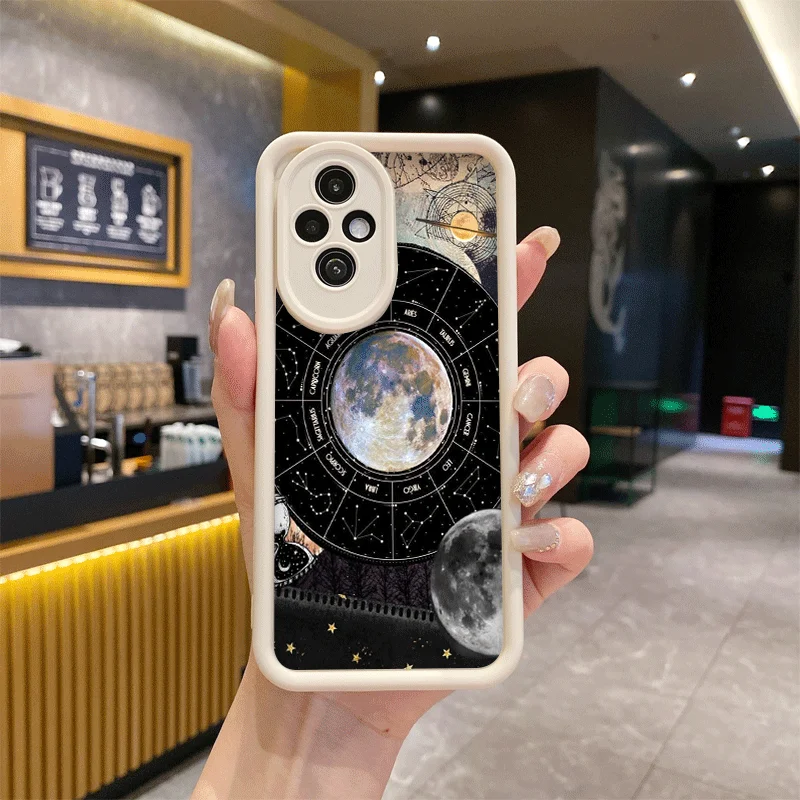 الإبداعية الفن كوكبة القمر الشمس طباعة جراب هاتف لهواوي نوفا 11i 10 9 7 SE P20 P30 برو Y70 Y61 ماتي 50 40 برو غطاء ناعم #3