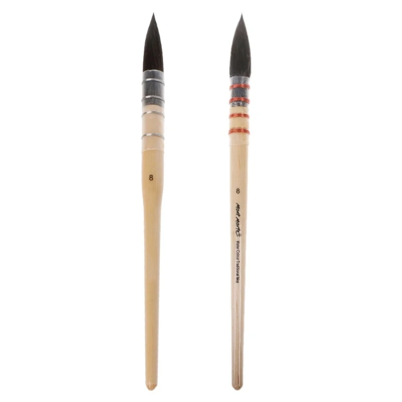 Artist Paintbrushes for Watercolor Round Squirrel Brush for Head Calligraphy Brush for Kid Beginner Student Amateur Pain