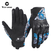WEST BIKING Cycling Full Finger Gloves Touch Screen Anti-Slip Gloves Outdoor Sports Protection Cycling Motorcycle Bike Gloves