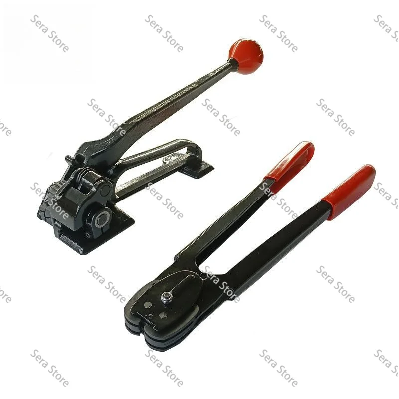 Manual Steel Strapping Tool, Combination Tensioner Sealer for Iron Straps, One-Pack Strapping Machine with Seal