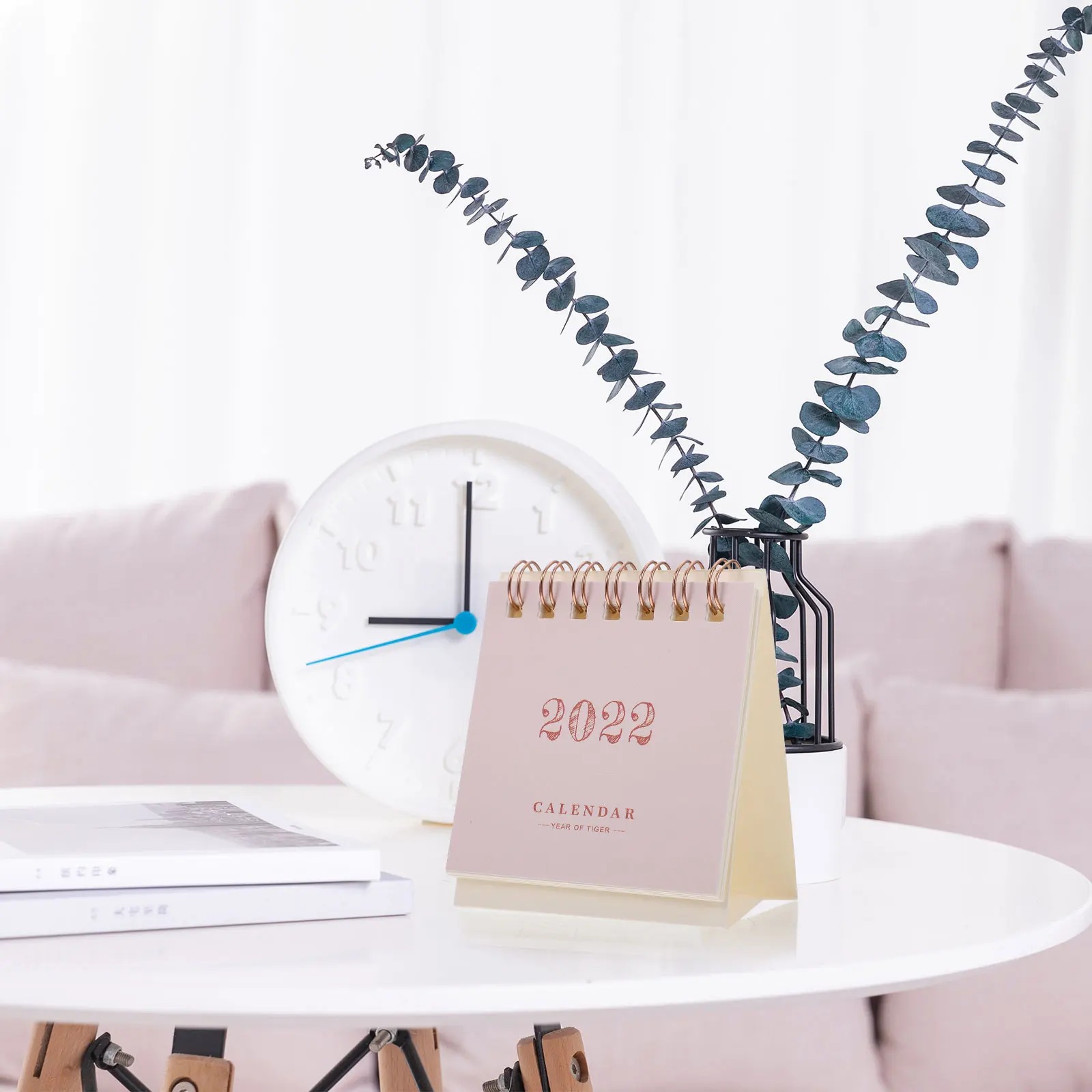 

5Pcs Mini Desk Calendar 2022 Foldable Paper Design Practical Home Office Meeting Classroom Decor Gifts Schedule