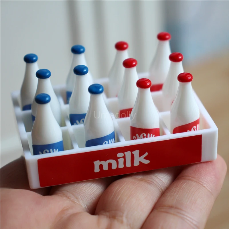 دمية صغيرة صندوق حليب صغير ، مشروب محاكاة ، طعام للدمية ، ألعاب التظاهر ، اكسسوارات المطبخ ، لعبة ، مقياس 1:6 #1