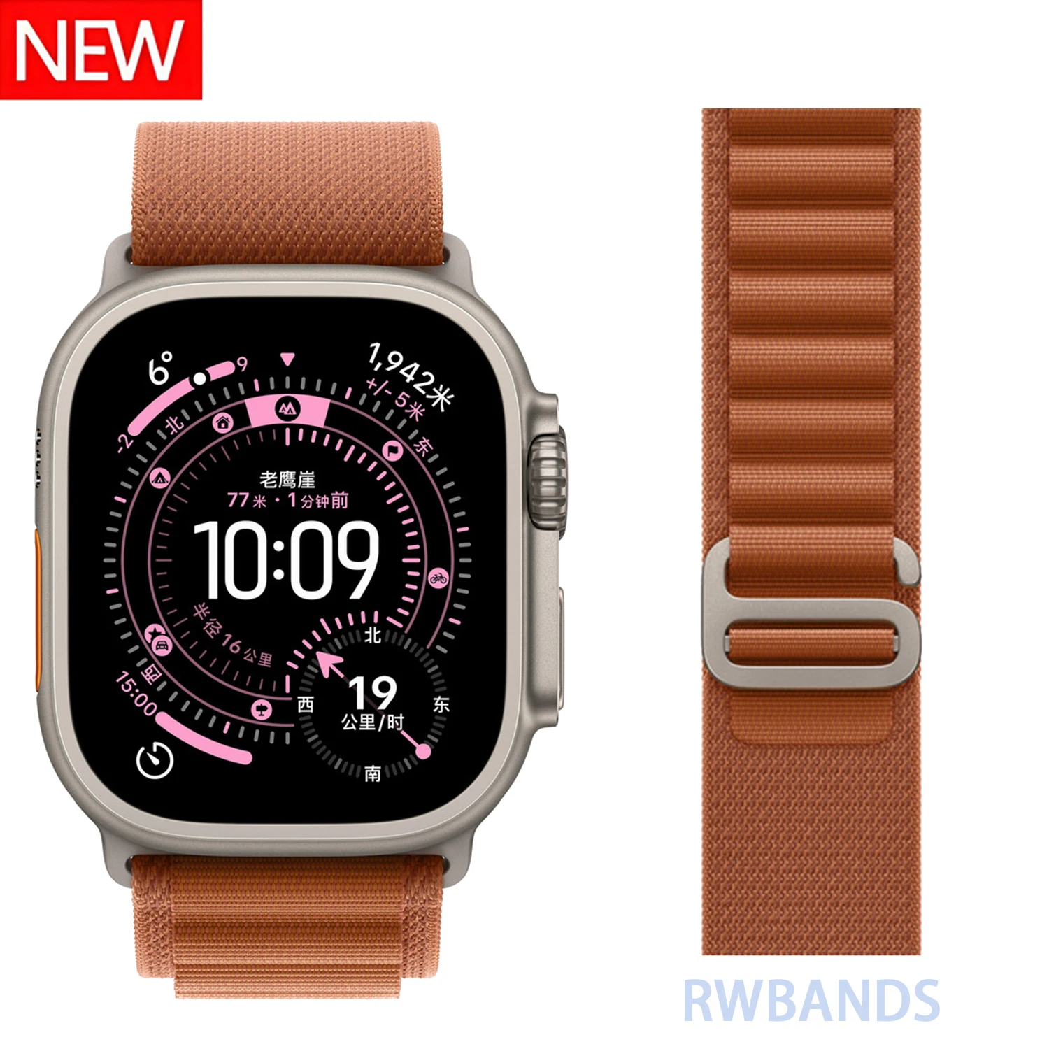 Nieuwe Alpine lusbanden voor Apple Watch-serie 11/10/9 bands 46 mm 45 mm 44 mm 41 mm 40 mm 42 mm correa iWatch 8 7 6 5 SE3 Ultra 2 49 mm
